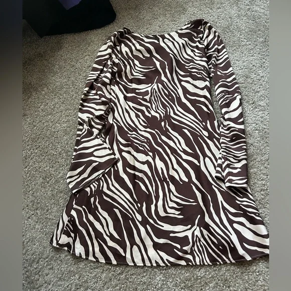 Reformation Pike Zebra Print Silk Mini Dress - Picture 5 of 5